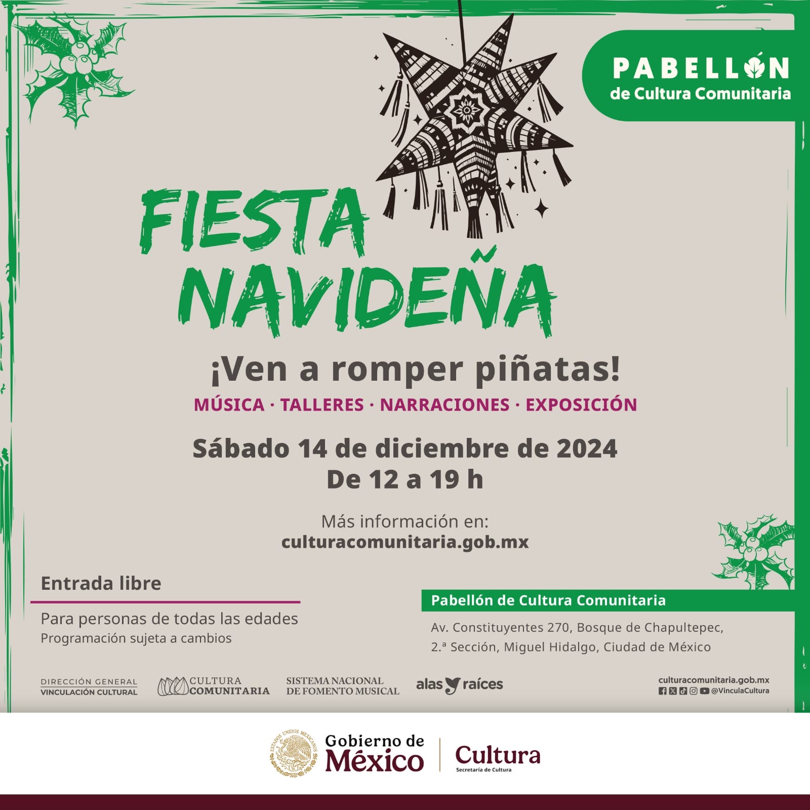 Entrada:LLEGA LA “FIESTA CONVITERA Y POSADA NAVIDEÑA” AL PABELLÓN DE CULTURA COMUNITARIA